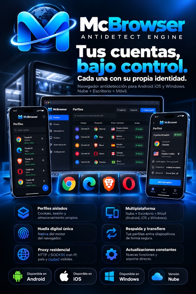 McBrowser Antidetect Browser Interface